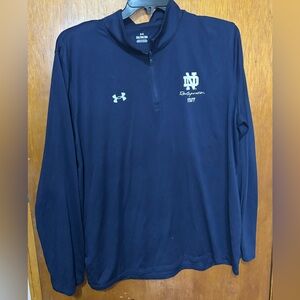 Under armour notre dame 1/4 zip polo Rex sports staff dri fit xxl fighting irish